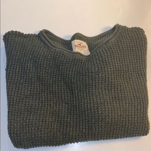 Long sleeve cute army green sweater